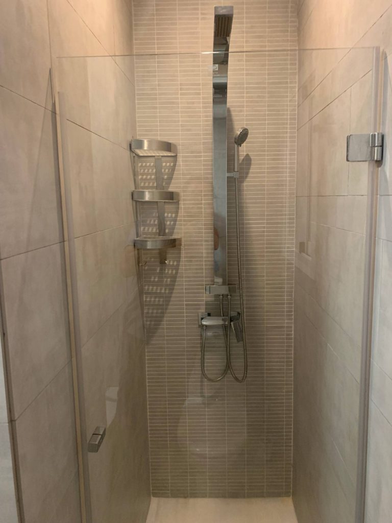 Baño moderno con ducha elegante